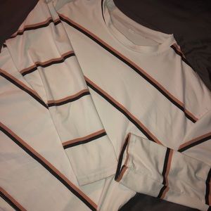 Pink & white striped long sleeve